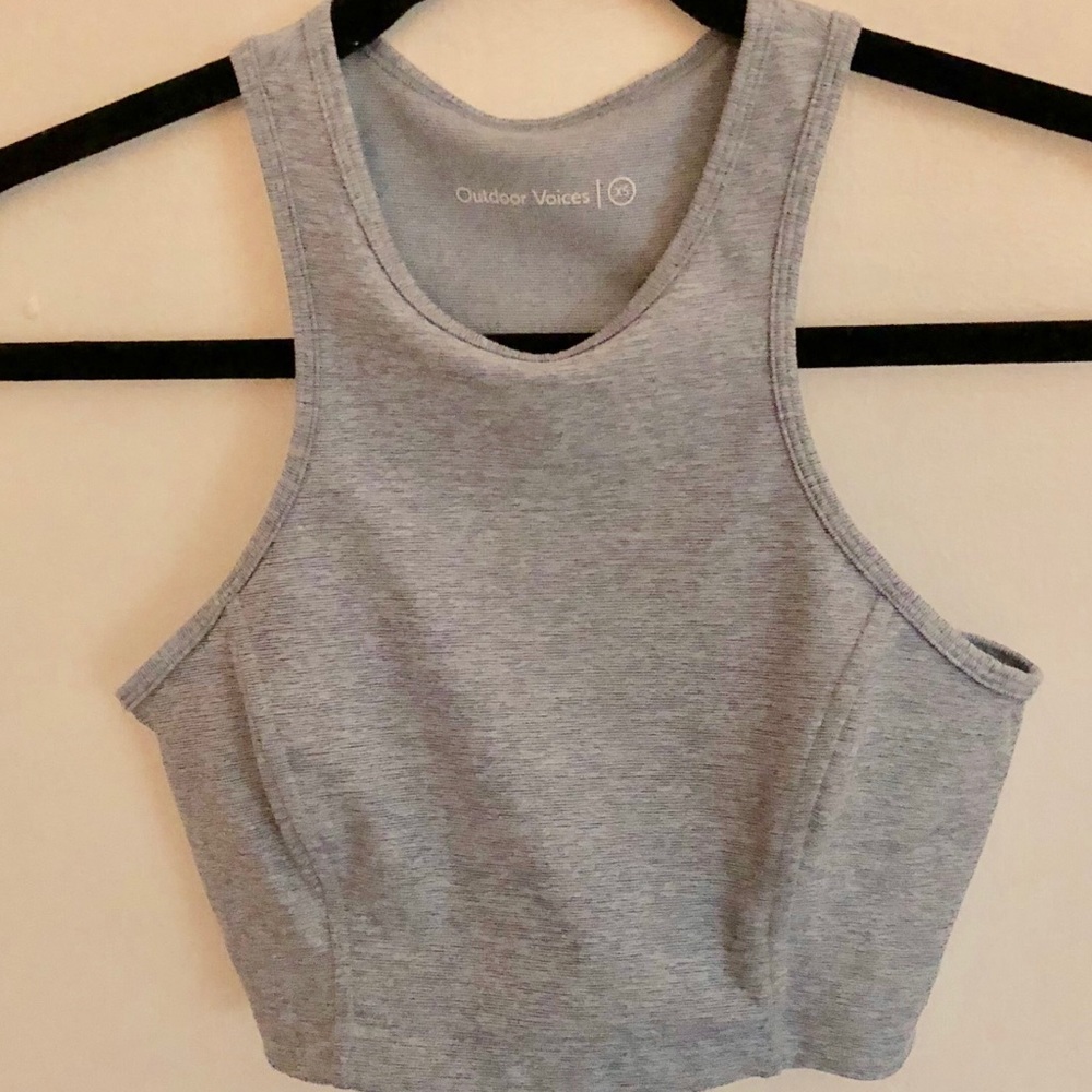 Outdoor Voices blue quartz Athena Crop
